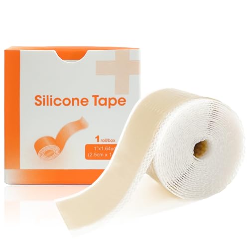 Silicone Scar Sheets (1″ X 60″Roll), Soft Silicone Scar Tape For Scars Removal, Reusable Easy-Tear Silicone Tape Painless Scar Removal For Surgery, C-Section, Burn, Acne, Keloid, Thyroid (Opp Bag Pack)