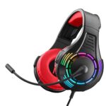 Nitho Spectra Gaming Headset With Rgb Light And Microphone, Over-Ear Stereo Headphones For Xbox Series X|S, Xbox One, Ps5, Ps4, Nintendo Switch, Pc, Mobile, 3.5 Mm Audio Jack, 50 Mm Drivers – Red