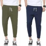 Shopfast Solid Men Blue, Green Track Pants