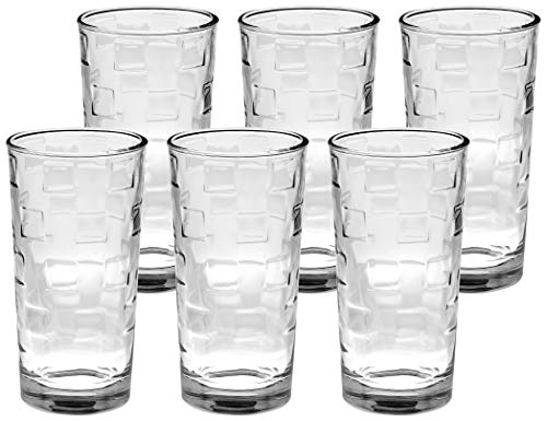 Amazon Brand – Solimo Eden Juice Glass Set, 260Ml, Set Of 6, Transparent