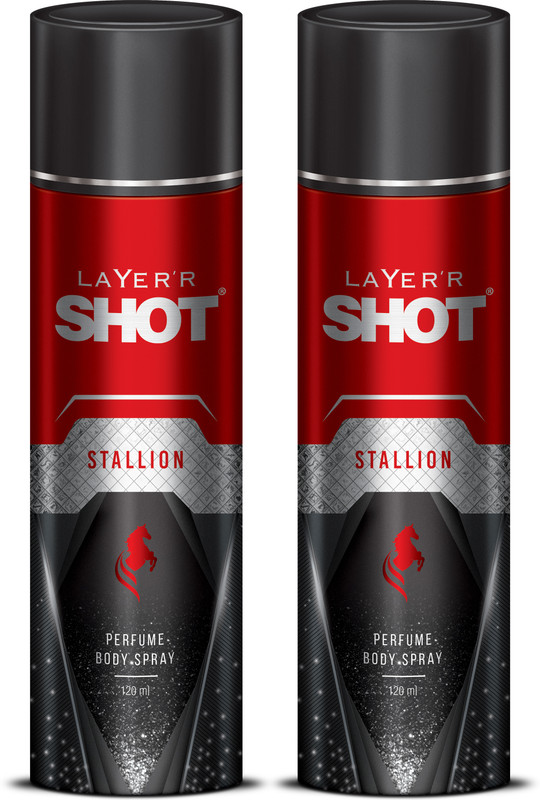 Layer’R Shot Stallion Deodorant Spray  –  For Men(240 Ml, Pack Of 2)