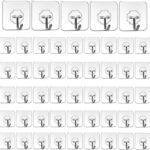 Xbey Adhesive Plastic Wall Hooks Hangers For Hanging Robe, Coat, Towel, Keys, Bags Hook 50(Pack Of 50)