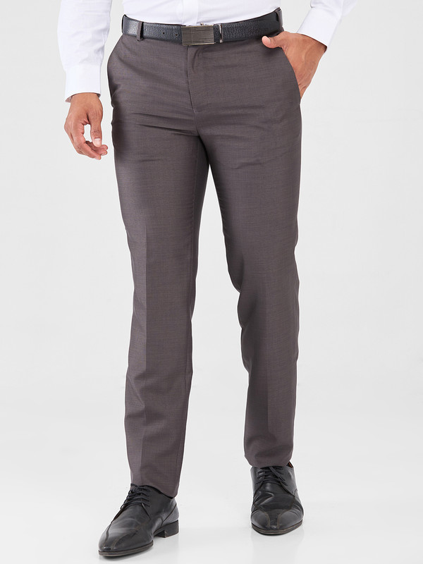 Raymond Slim Fit Men Grey Trousers