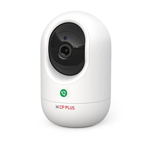 Cp Plus 3 Mp Full Hd Wi-Fi Pt Security Video Camera | 360°View With Motion Detection | Night Vision | Two Way Talk | Supports Alexa & Ok Google | 15 Mtr, White – Cp-E34A