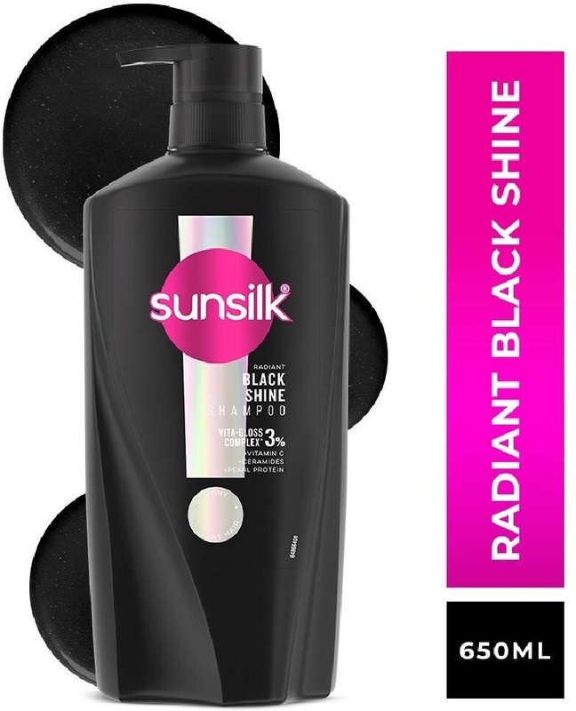 Sunsilk Radiant Black Shine Shampoo(650 Ml)