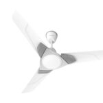 Polycab Aereo Plus Star Rated, 1200Mm Ceiling Fan For Home | High Speed & Air Delivery | Saves Up To 33% Electricity, Rust-Proof Blades, 52 Watt | 3-Yr Warranty【Pearl White Cloud Grey Silver】