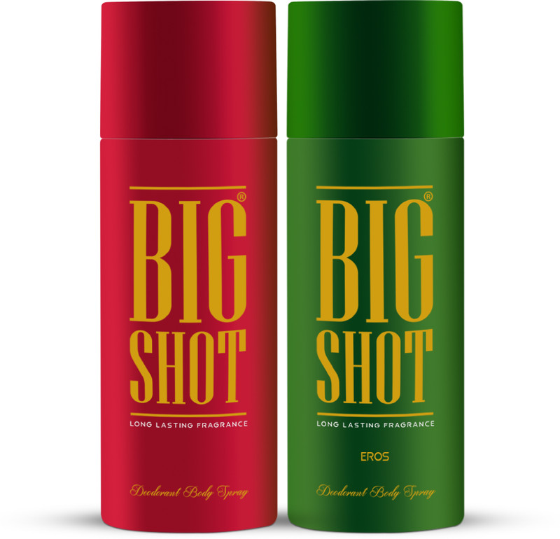 Oscar Big Shot Red & Eros Body Spray Combo Pack Of 2 Deodorant Spray  –  For Men(300 Ml, Pack Of 2)