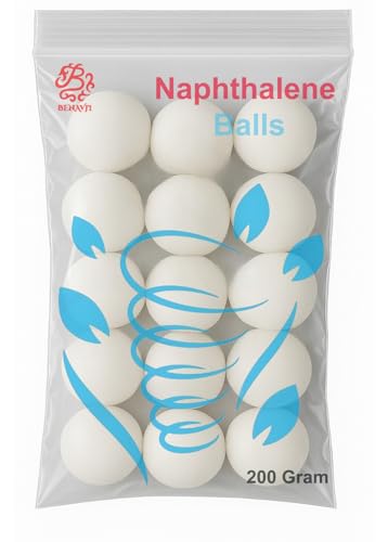 Benavji Naphthalene Balls | 1 Kg | 200 Gms X 5 Packs | Insect Repellant | Ideal For Cupboards, Bookshelves And Toilets