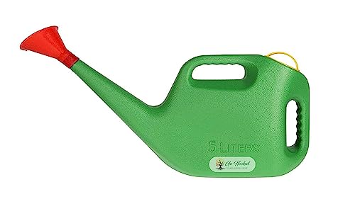 Go Hooked Watering Can (5L) | Indoor Outdoor Watering Shower Can | Plastic Green Water Can With Sprayer For Plants/Garden | Watering Hand Bottles For Garden | Water Spray Can | Sprinkler For Plants