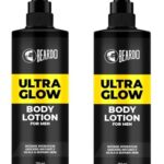 Beardo Ultraglow Body Lotion For Men’S Skin | Intense Hydration For Winter | Ultra-Light Weight & Instant Absorption| Heals & Repairs Skin | 250Ml X 2