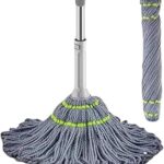 Boltix Floor Cleaning Microfiber Twist Mop, Self-Wringing Long Handle Reusable Cleaning Pocha