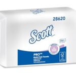 Scott Multi-Fold Paper Towel 28620-1 Pack X 250 Sheets (White Colour – Sheet Size 24 Cm X 19.6 Cm)