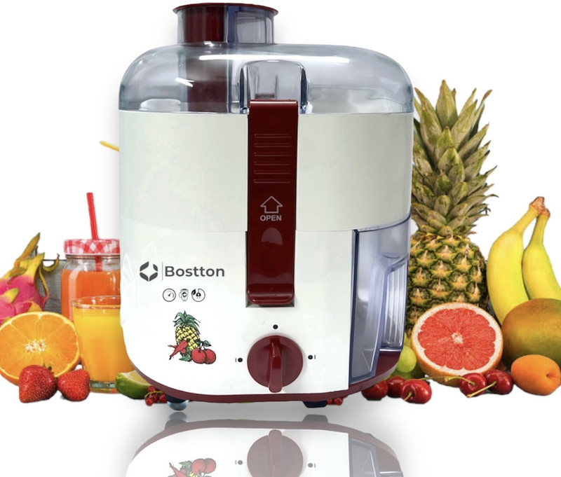 Bostton 750 Watt With Maxile Power Technology 750 W Juicer(Cherry Juicer | 1 Jar | White/Cherry)