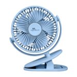Rr Signature Buddy Mini 110Mm Portable Clip Fan | 4H Battery | Silent & C Type Rechargeable | 360° Rotation | Multi-Clip Function | Portable Cooling | Personal Cooling Fan For Home [Royale Blue]