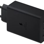 Samsung Original 65W Tri Port,Type-C & Usb-A,Super Fast Charger (Cable Not Included),Black,Tablet