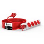 Goldmedal Plugged-In 4X1 Extension Board | 4 Outlet Universal Sockets | Master Switch With Indicator | 5 Meter Heavy Duty Extension Cable | Multi Plug Socket For Home & Office