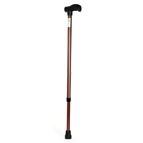 Rcsp Walking Stick For Men & Women | Height Adjustable Hand Stick For Walking Support Patients, Old People Brown