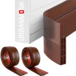 Urbanmonk 2-Pack 39 Inch Silicon Door Bottom Sealing Strip | Self Adhesive Door Gap Filler Rubber | Bottom Sealing Strip Guard | Protector From Cockroach, Insect, Bugs, Air & Dust | Brown