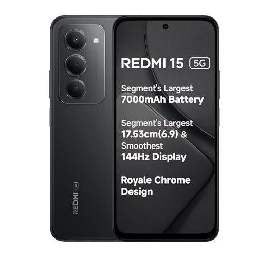 Redmi 15 5G Midnight Black 6Gb Ram 128Gb Rom