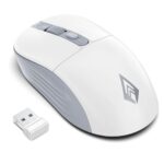 Archer Tech Lab Wireless Mouse, 2.4Ghz Usb Nano Receiver,3 Dpi (800/1200/1600), Ergonomic Lightweight Design 55G, 10M Range, Plug & Play,2 Million Clicks, For Windows Pc/Laptop (Precision 100-White)