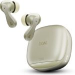 Boat Airdopes 313, Glide Shell, Enx Tech, 75 Hrs Battery, Asap Charge, App Support Bluetooth(Gold Mist, True Wireless)