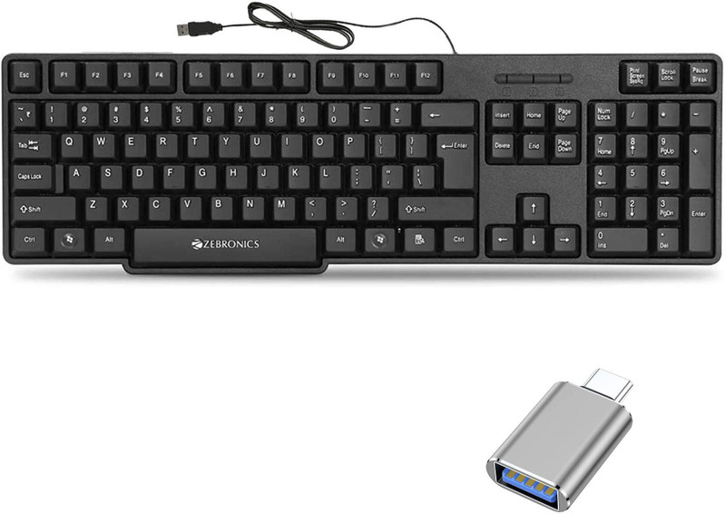 Zebronics K20 Keyboard, C-Otg (Set – 2) Combo Set(Multicolor)
