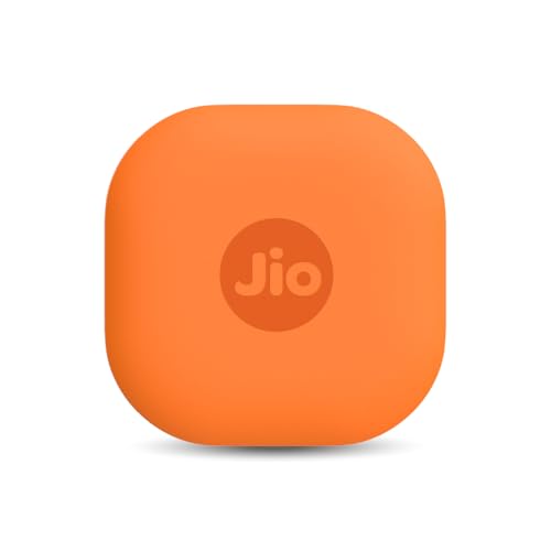 Jiotag Go For Android (Orange) Worldwide Tracker, Pair With Google Find Hub App For Keys, Luggage, Bikes, Purses Etc. Inside & Outside Bluetooth Range, No Sim/Subscriptions Required, 1+1 Year Battery
