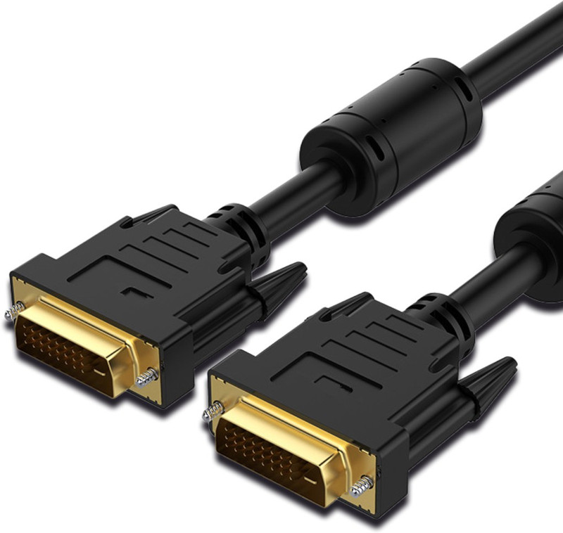 Zebronics Dvi Cable 2 M Zeb-Dvi20 Is A 2M Cable That Supports 4K @60Hz, Strong, Durable With Gold-Plated(Compatible With Tv, Black)