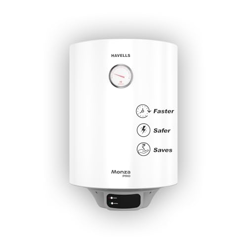 Havells Monza Pro 10L Storage Water Heater(Geyser)|Faster Heating|Safer To Use|Saves Electricity|Engineered For Hard Water|Endurashield Coated Anti Rust Tank|Mcoloy Heating Element|High Rise Suitable