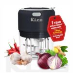 Rico Japanese Technology Wireless Mini Electric Chopper | 1 Year Replacement Warranty | Unbreakable Bowl | One Touch Operation | 10 Seconds For Mincing Garlic, Ginger, Onion, Vegetable, Meat – 250 Ml