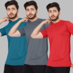 M7 By Metronaut Solid Men Round Neck Multicolor T-Shirt