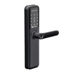 Bonkaso H9 Smart Door Lock For Home And Office| 6-Way Unlocking Features|Fingerprint|Passcode|Key Card Access|Bluetooth|Mechanical Key|Otp Access|2 Year Warranty|(Black)| (Free Installation)