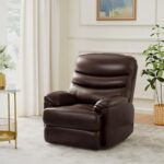 Amazon Brand – Solimo Serpens Single Seater Recliner (Brown, Leatherette)