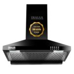 Inalsa Ekon 60Cm 1100 M³/Hr Pyramid Kitchen Chimney With Elegant Look|Push Button Control|Efficient Dual Led Lamps & Filterless|5 Year Warranty On Motor ( Ekon 60Bkfl, Black)