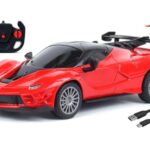 Amazon Brand – Jam & Honey Remote Control Car For Kids | High-Speed Rc Car With Rechargeable Lithium Battery | Type-C Charging | Led Headlights | Red | Birthday Gift Toy | Ages 4+