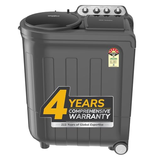 Whirlpool 8.5 Kg 5 Star Semi-Automatic Top Loading Washing Machine (Magic Clean 8.5 Grey Dazzle,2X Drying Power)