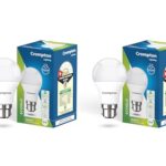 Crompton Param Led Bulb | 9W | Cool Day Light | B22 Base | 180 Degree Coverage | 4Kv Surge Protection | 440V High Voltage Protection | Pack Of 2