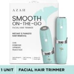 Azah Facial Mini Hair Trimmer For Women | Electric Facial Hair Remover For Women | Trimmer 21600 Min  Runtime 12 Length Settings(Multicolor)