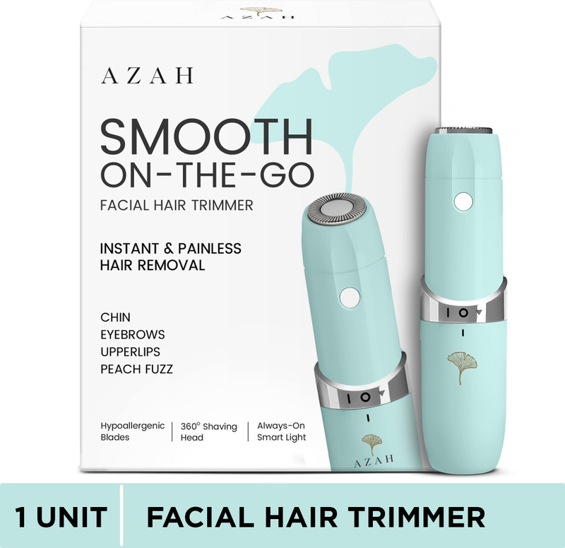 Azah Facial Mini Hair Trimmer For Women | Electric Facial Hair Remover For Women | Trimmer 21600 Min  Runtime 12 Length Settings(Multicolor)