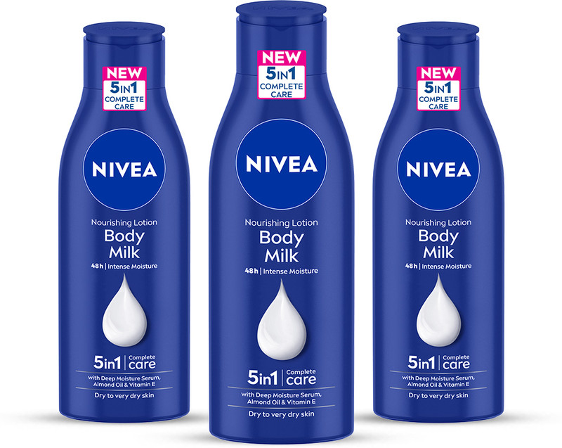 Nivea Body Milk Combo, Lotion Moisturizer, Deep Moisture Serum, Normal Skin(600 Ml)