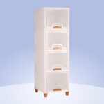 Kuber Industries Plastic Free Standing Cabinet(Finish Color – Transparent, Diy(Do-It-Yourself))
