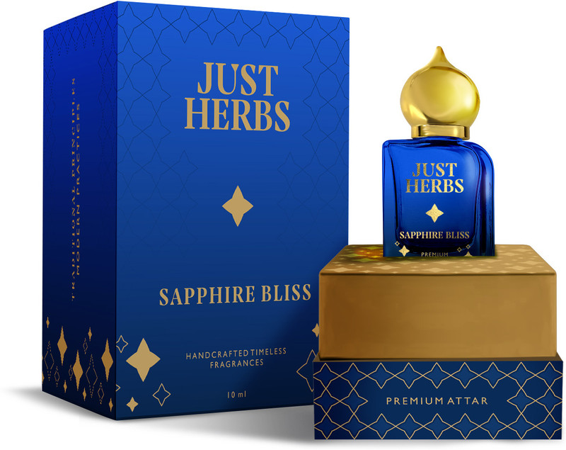 Just Herbs Sapphire Bliss Premium Attar , Non-Alcoholic , Long Lasting Floral Attar(Spicy)