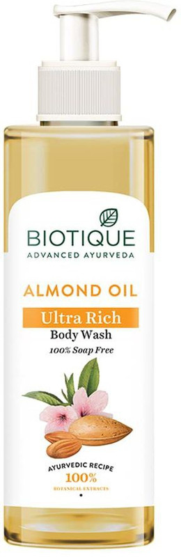 Biotique Almond Oil Ultra Rich Body Wash|Natural & Soap-Free| Suitable For All Skin Types(200 Ml)
