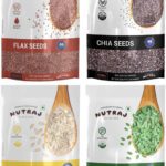 Nutraj Combo Pack (Pumpkin, Chia, Flax, Sunflower) Seeds Brown Flax Seeds, Chia Seeds, Pumpkin Seeds, Sunflower Seeds(4 X 200 G)
