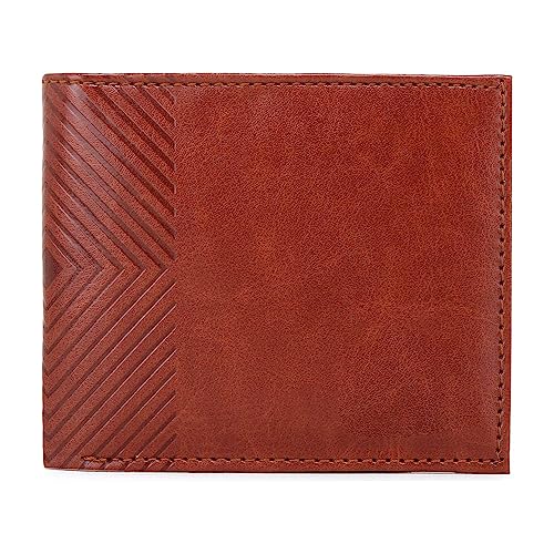 Bigplayer Brown Pu Leather Wallet For Men – Slim Bi-Fold Card Holder With Multiple Compartments For Cash & Cards – Stylish & Durable