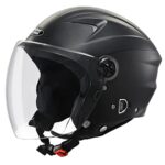 Studds Ray Isi Certified Open Face Helmet For Men And Women With D – Ring Lock (Black-L)