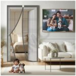 Armorx High Tensile Polyester Magnetic Door Mosquito Net, Self Closing Magnets With Buckle Strap, Protection From Insects, Pets & Kidsfriendly | Classic Grey -210Cm X 100Cm