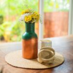 10Club Large Rust Blue Metal Flower Vase For Living Room Decorative Vase For Weddings, Festive Gifts, And Housewarming – Elegant Home Decor