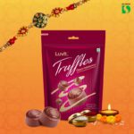 Luvit Choco Truffles With Caramel + 1 Rakhi | Perfect Rakhi Gift Pack | Assorted Gift Box(Multicolor)