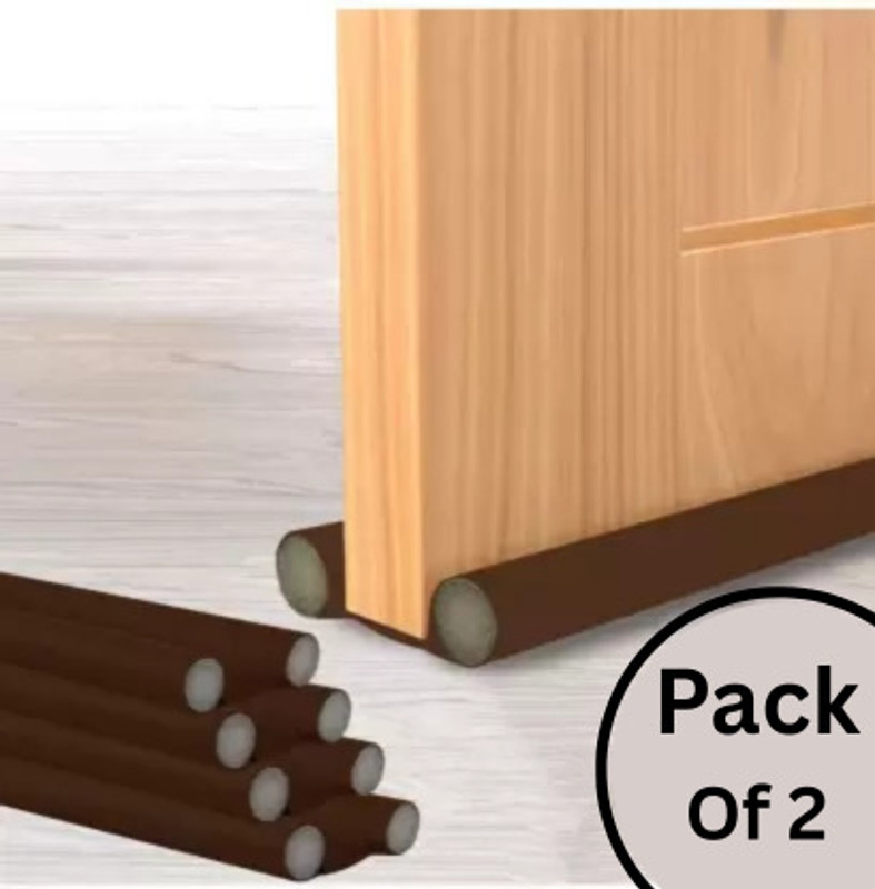 Pyorit Door Stoppers | Seal | Closers |Bottom| (Pack Of 2, 39 Inch) Strip Guard Floor Mounted Door Stopper(Brown)